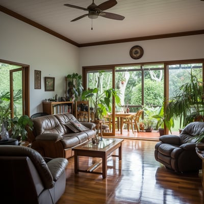 Eco-friendly homes in Tortuguero, Costa Rica. Eco-friendly homes in Tortuguero, Costa Rica.