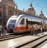 a train at a train station