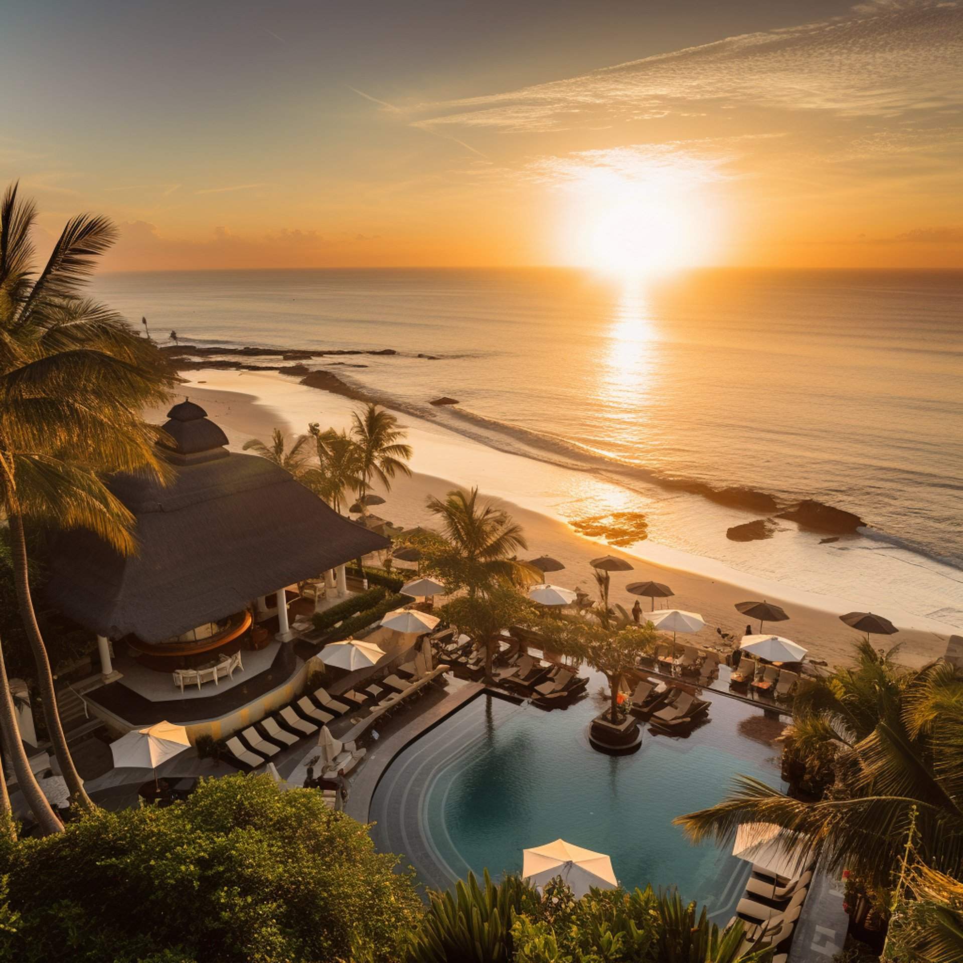 Stunning panoramic view of palm beach hotel