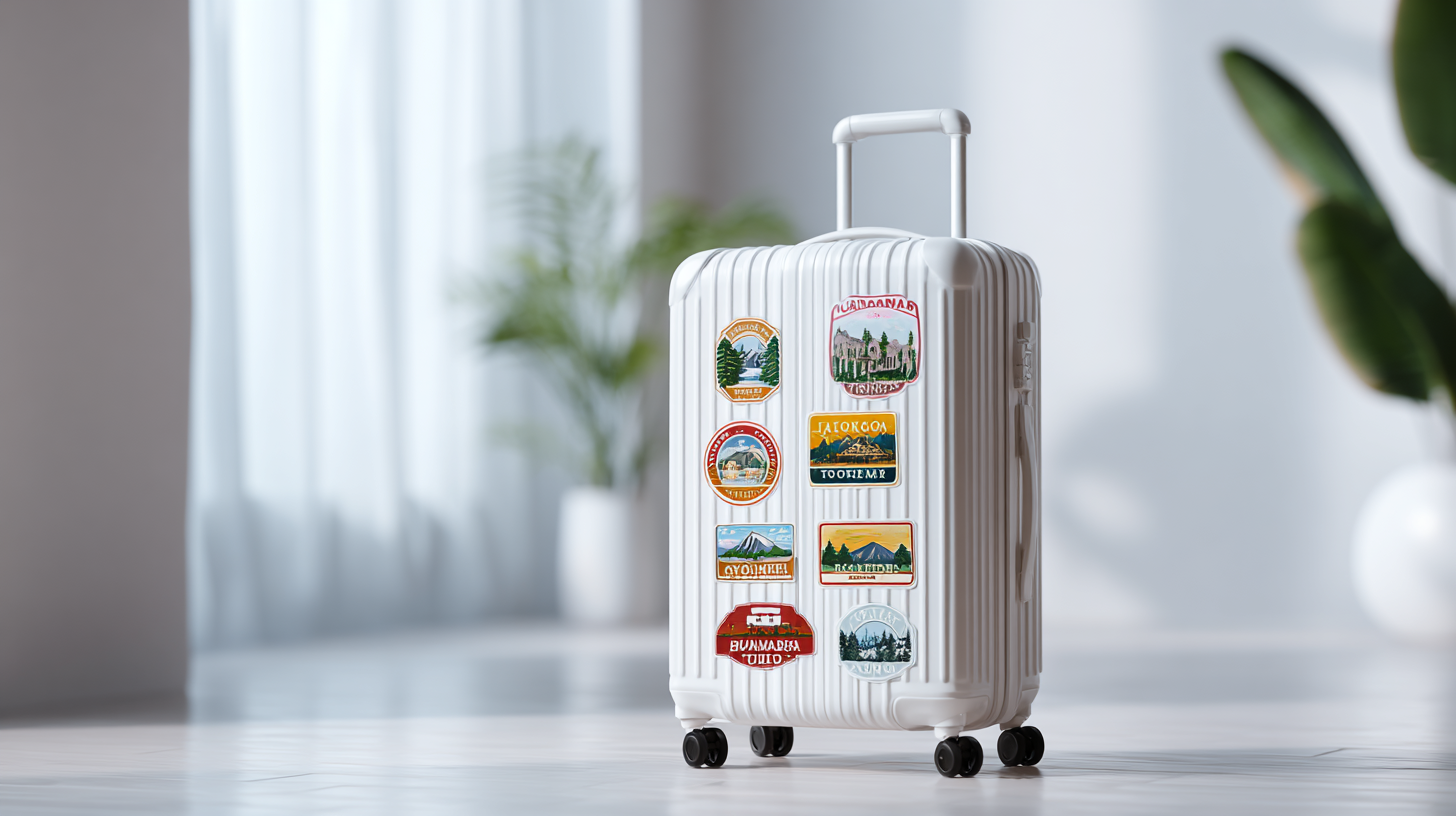 white luggage