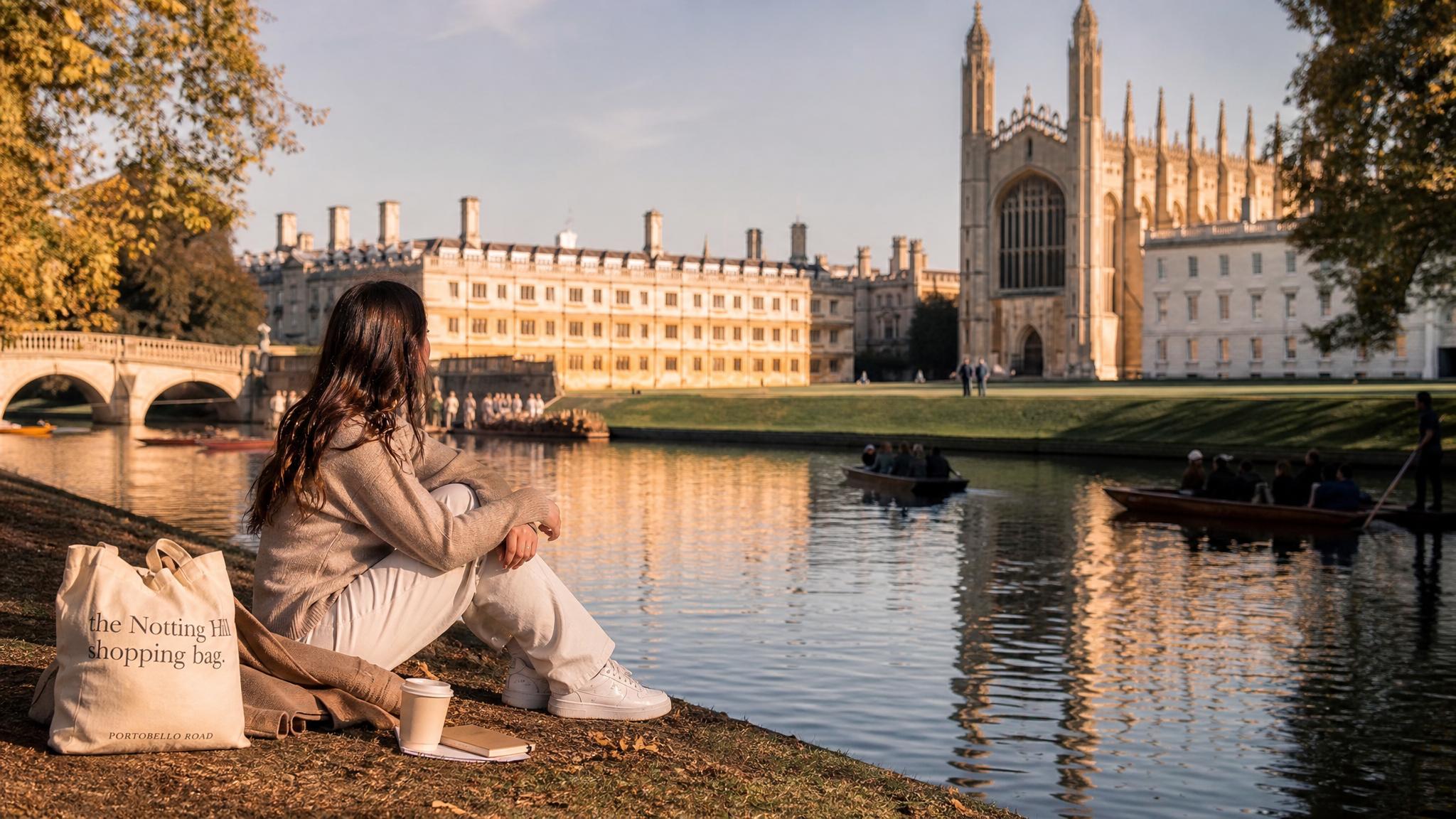 Riverside walk through Cambridge during a quiet afternoon, inspired by a reflective Cambridge travel guide.