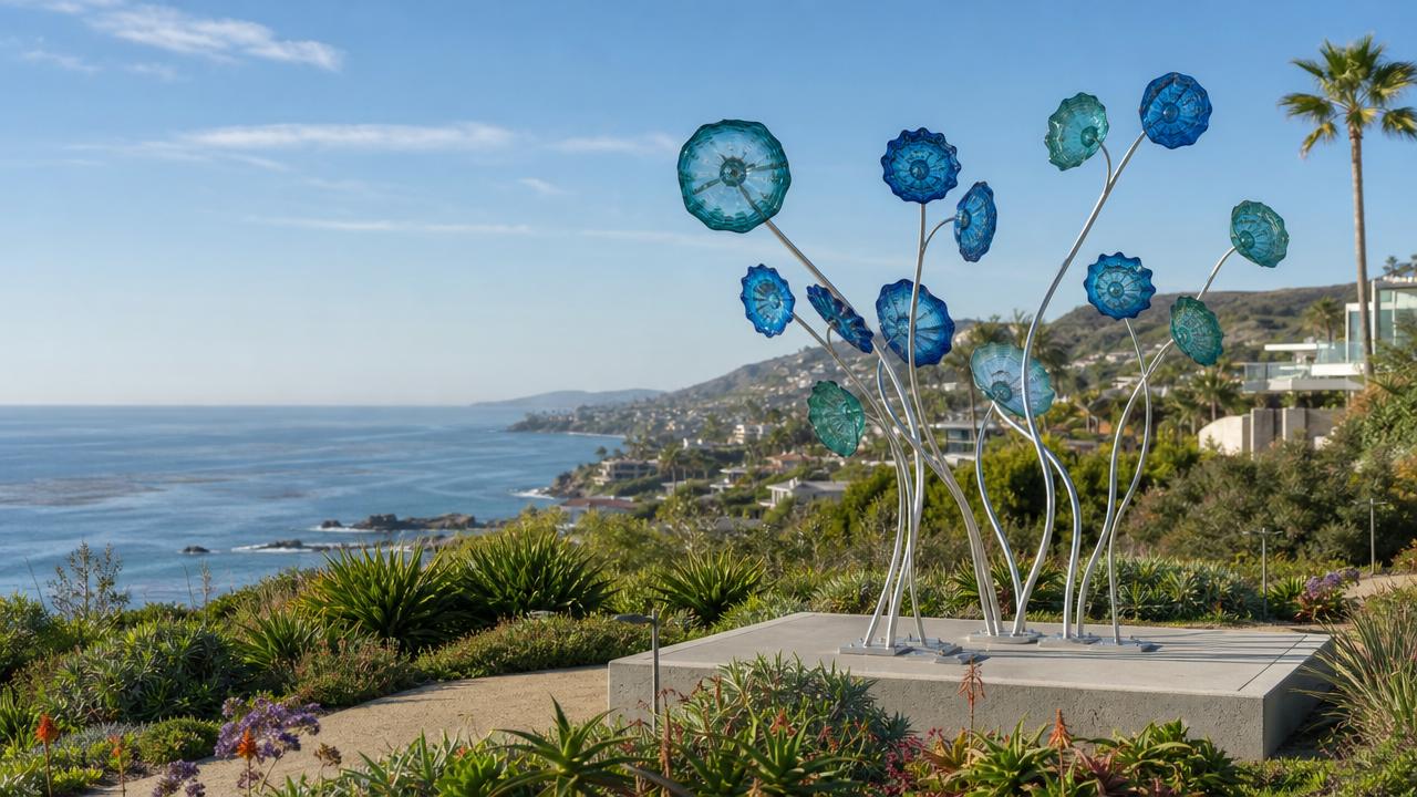 Oceanfront art installation overlooking Laguna Beach, featured in this Laguna Beach travel guide.
