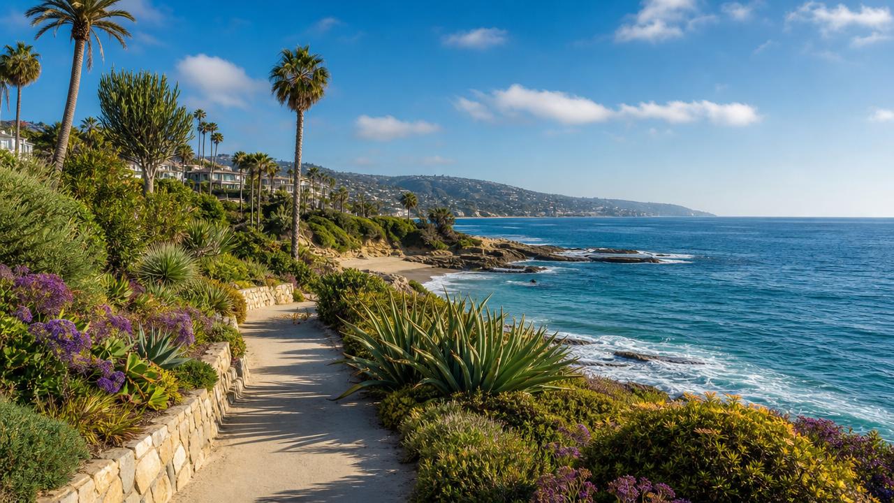 Scenic coastal path above Laguna Beach, capturing the relaxed pace of this Laguna Beach travel guide.