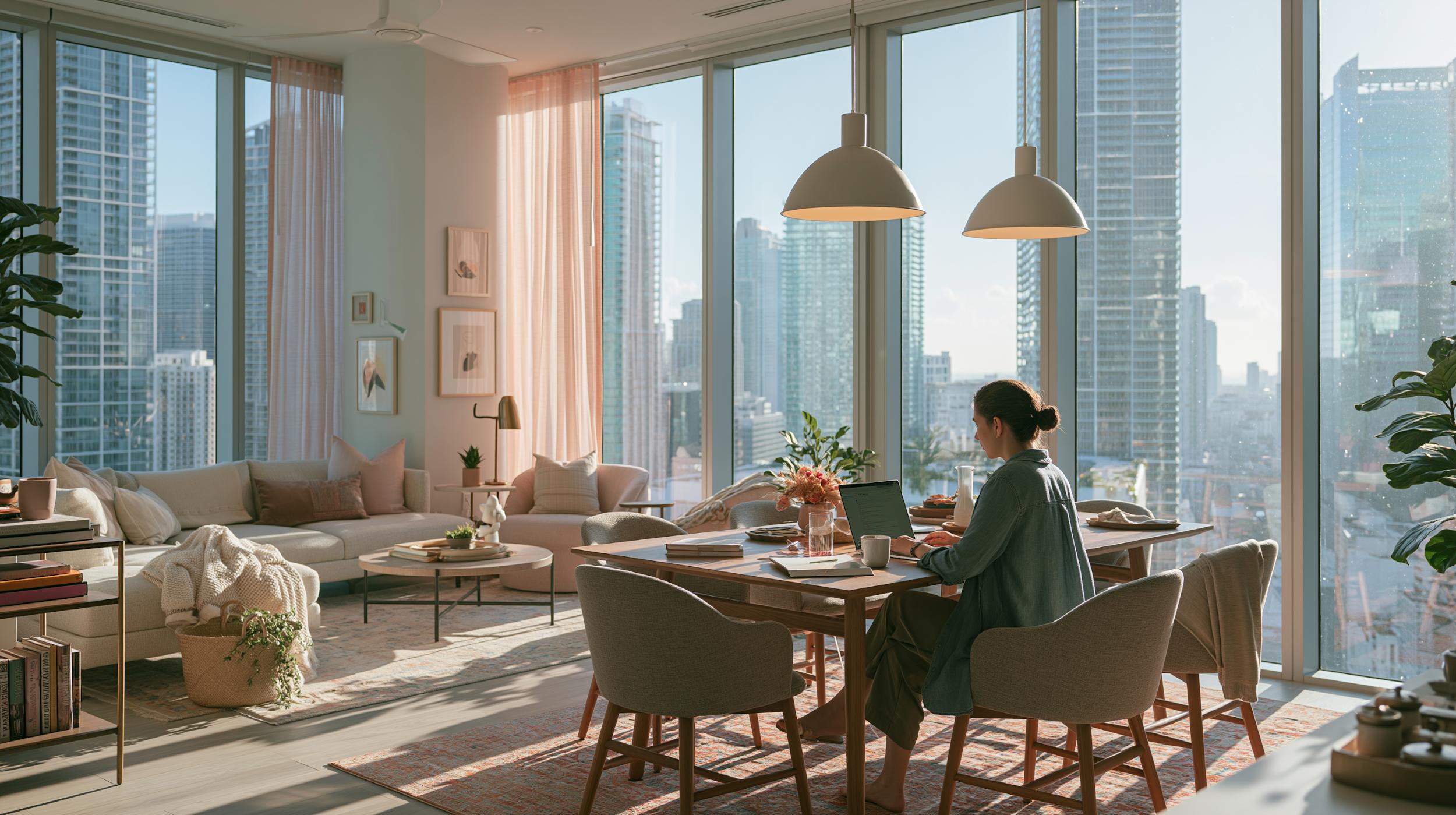Remote work setup illustrating