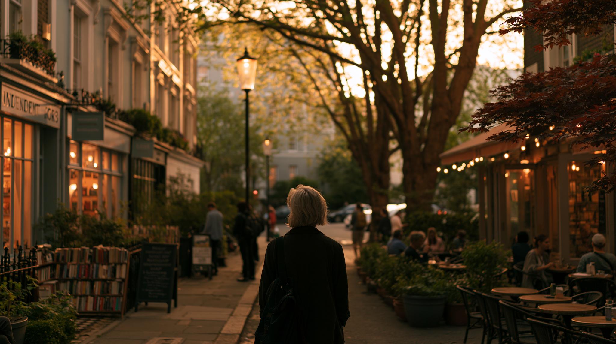 Traveler experiencing neighborhood