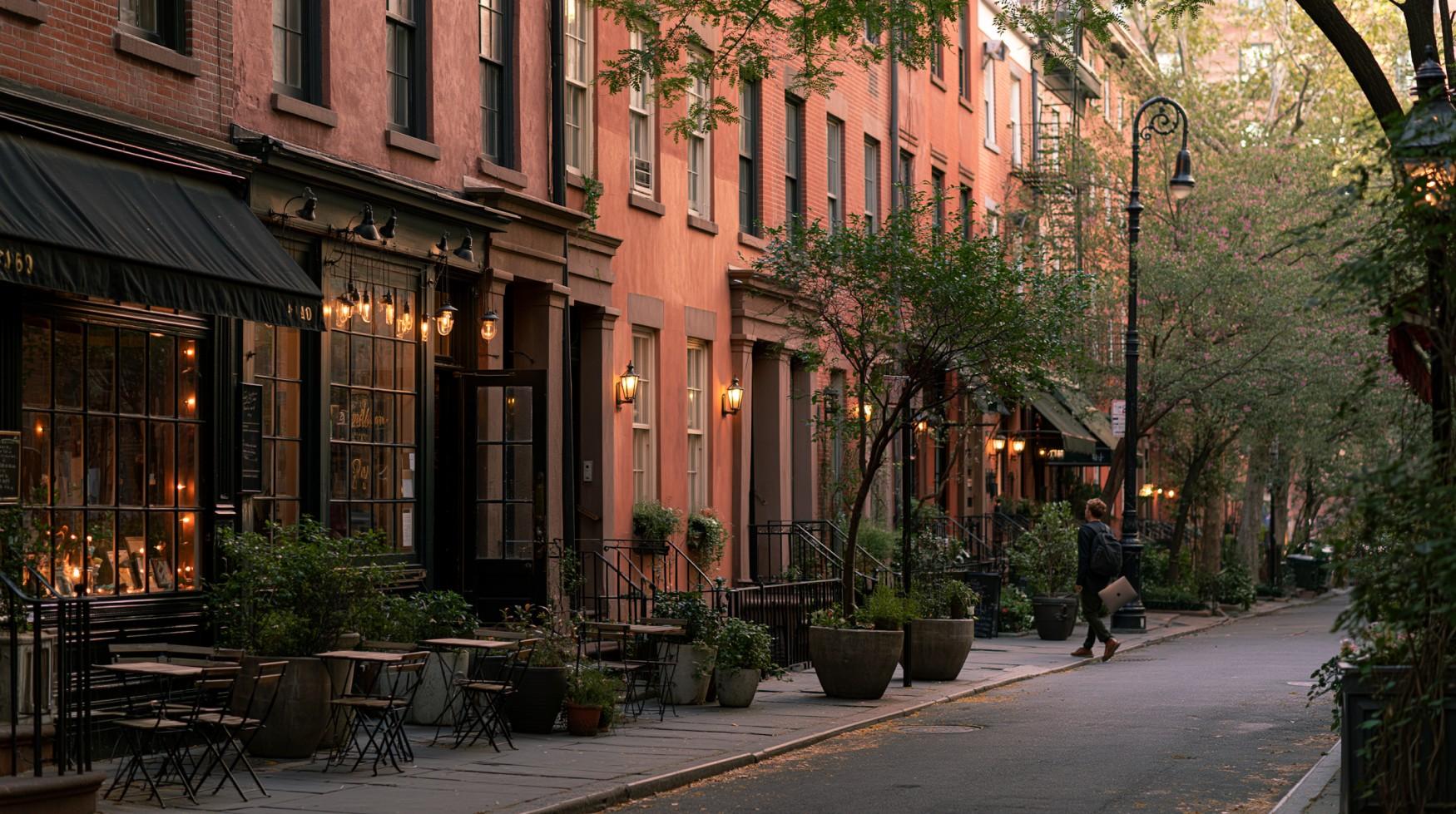 Evening dining scene