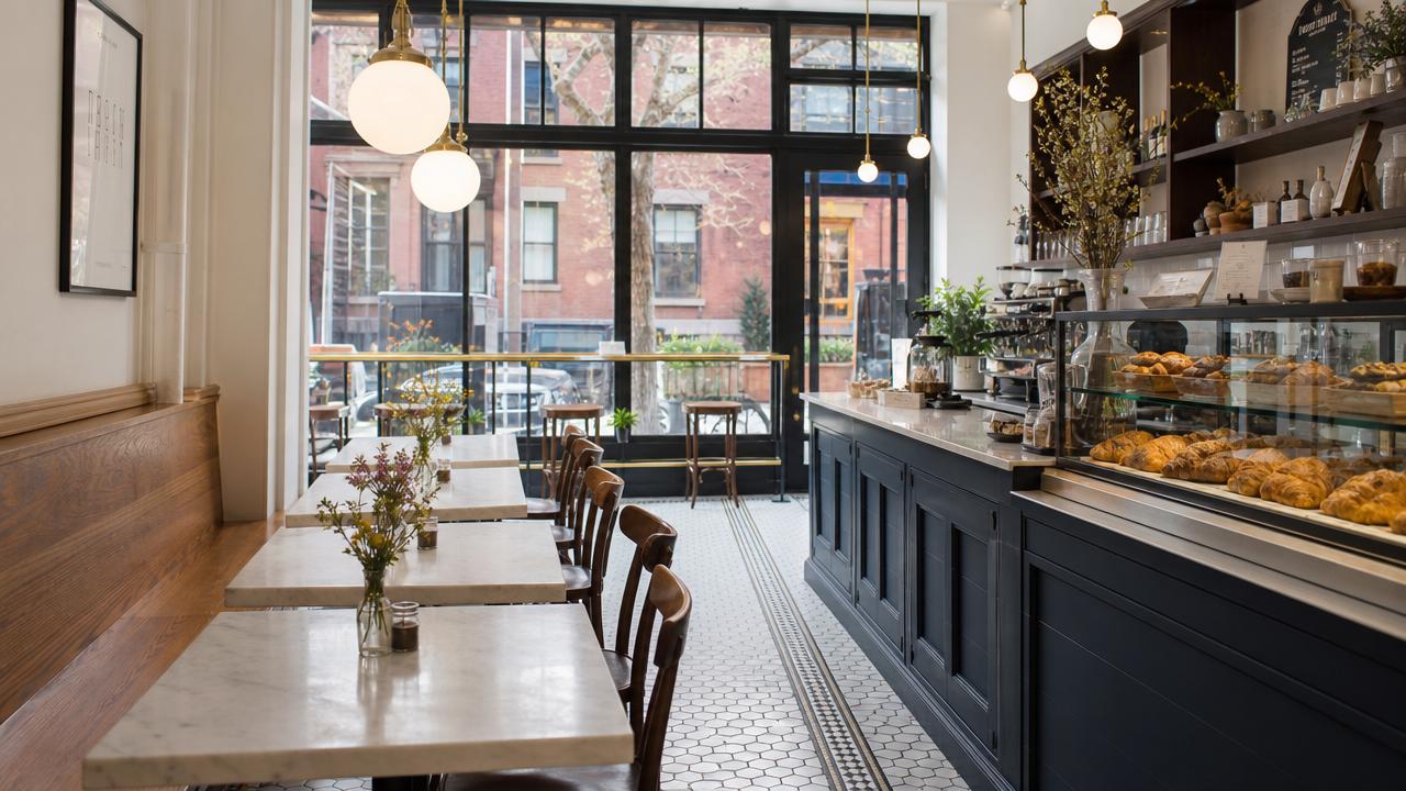 Bright neighborhood café in Philadelphia.