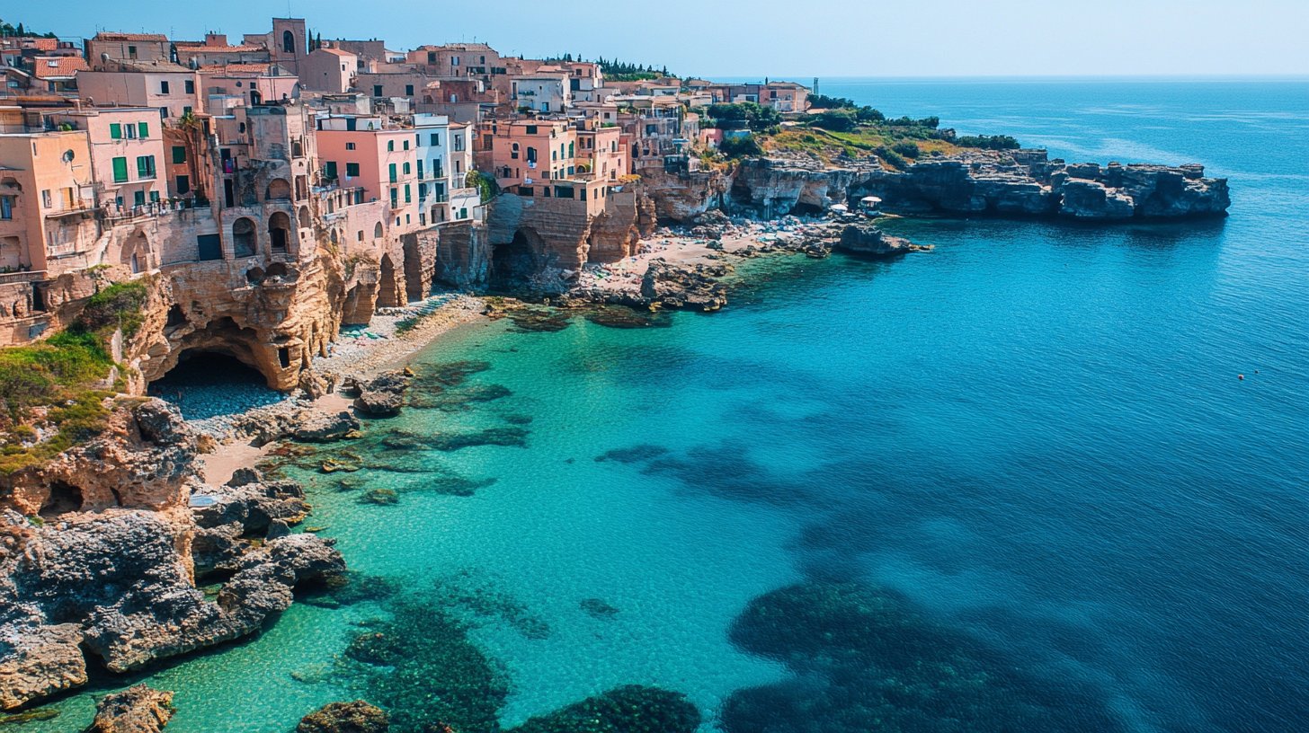 Aerial view of European city