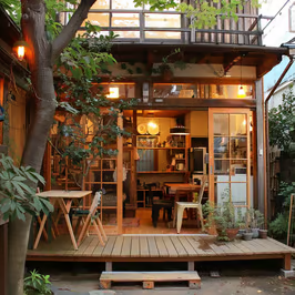 a small yet inviting eco-lodge in Tokyo.